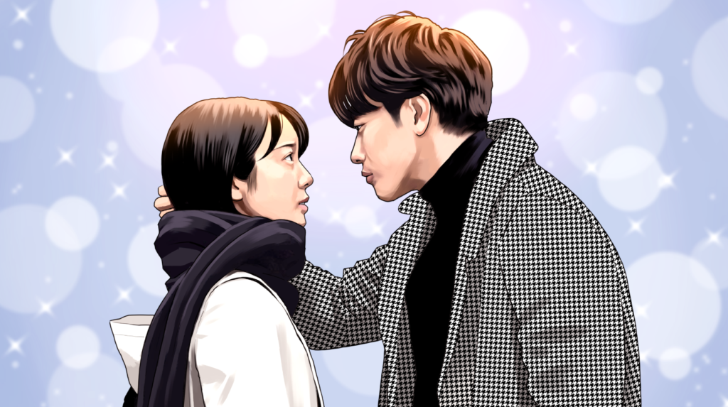 佐藤健と上白石萌のリアルイラスト